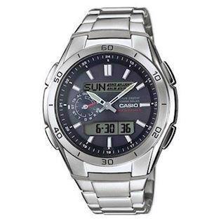 mat rustfri stål Wave Ceptor quartz multifunktion (5110) med radio styring Herre ur fra Casio